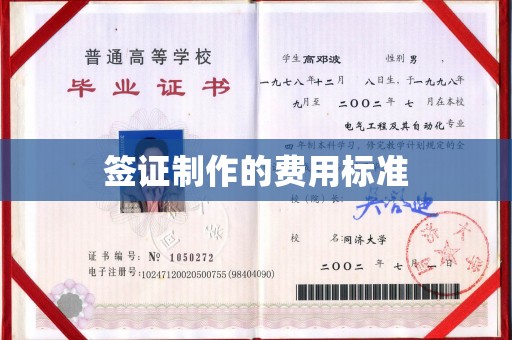 中国台湾签证制作的费用标准
